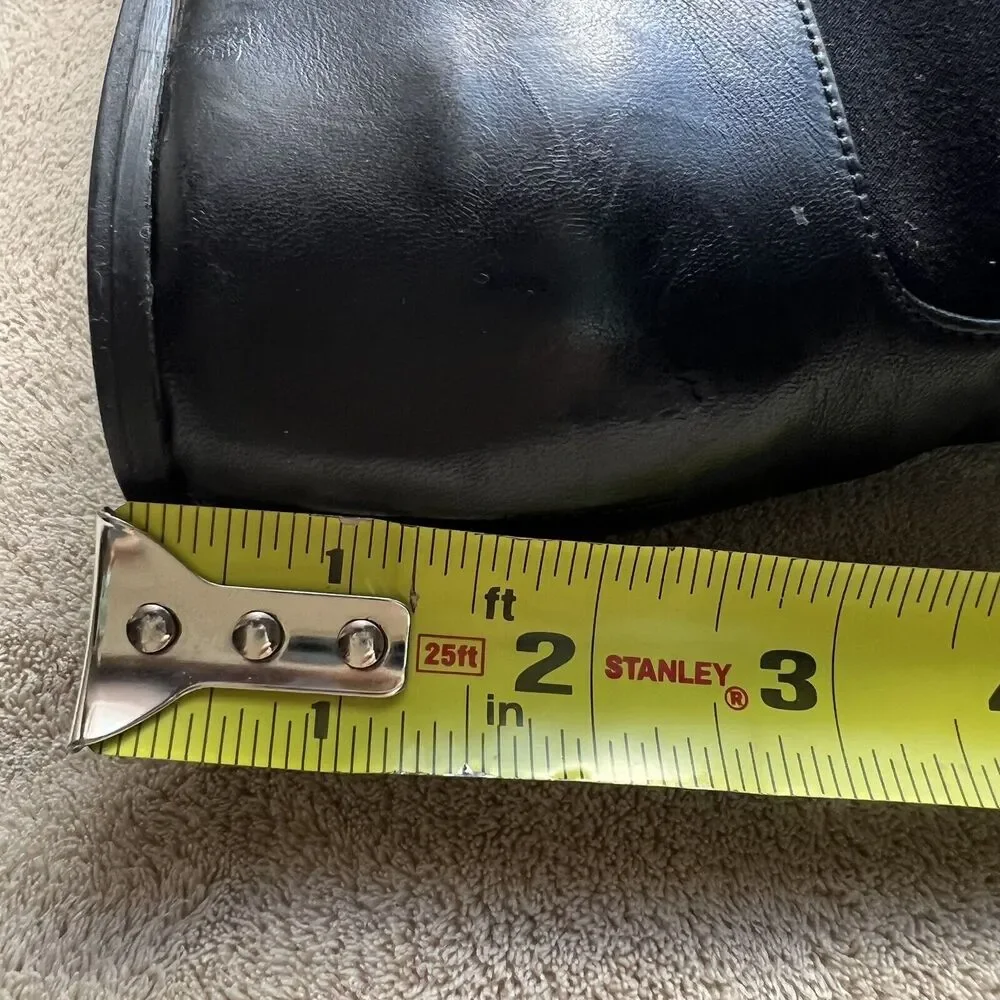 Stuart Weitzman Lander Black Leather Women 6.5 Knee High 5050 Hidden Wedge Boots